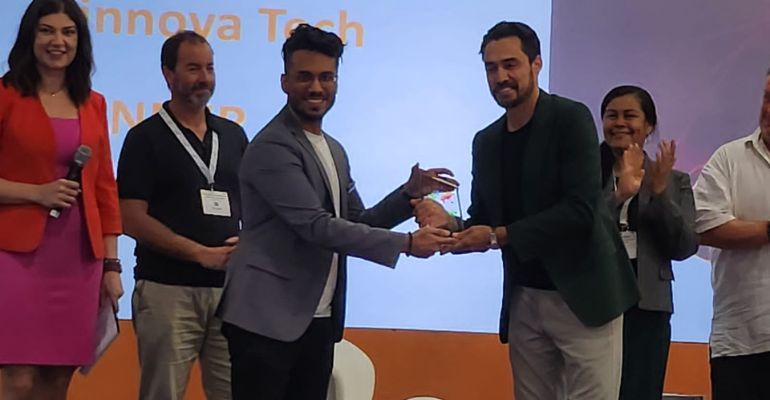 Ainnova Tech wins Innov8 Talks pitch competition at FIME 2023