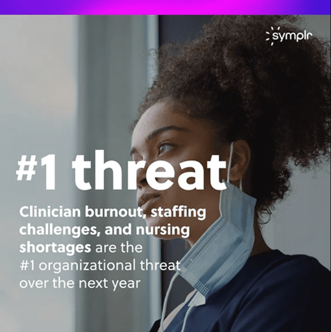Clinician Burnout/Workforce Challenges Named #1 Threat for Healthcare Organizations