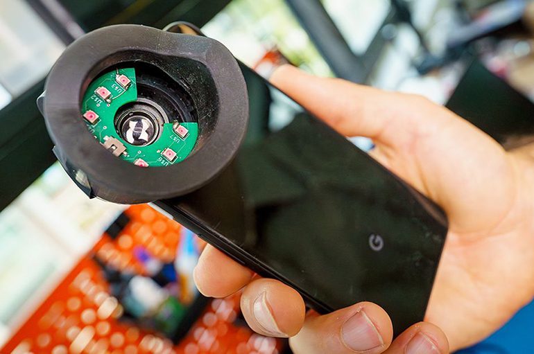 Phone Attachment for Pupil Measurements with Any Skin Tone |