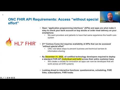 ONC Tech Forum: Accelerating FHIR Adoption and Improving Scalability