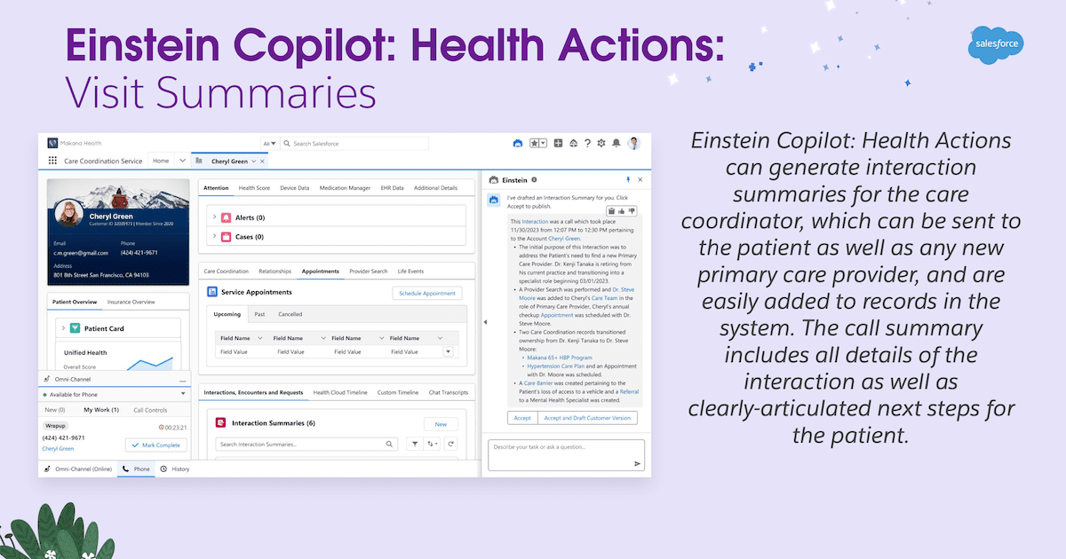 Salesforce launches healthcare data platform Einstein Copilot: Health Actions