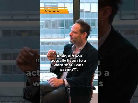 Amir Lahav joking about the importance of listening. #startuptips
