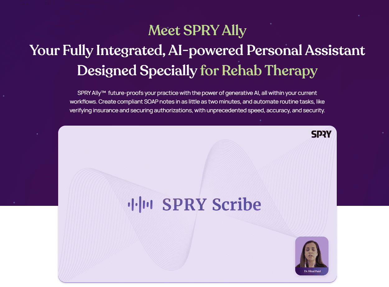 SPRY Launches AI-Integrated EMR for Rehab Therapy