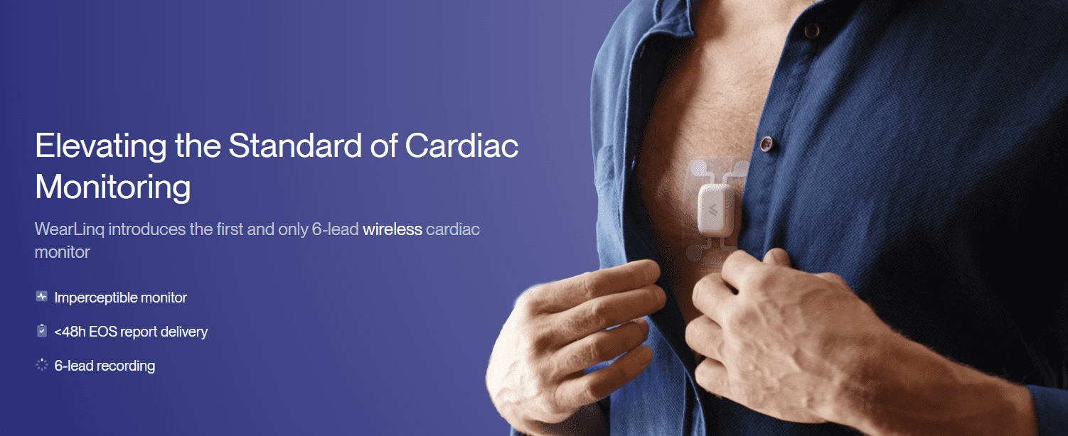 WearLinq Acquires AMI Cardiac Monitoring, Raises $6.7M for FDA 510(k) Cleared 6-Lead ECG Device