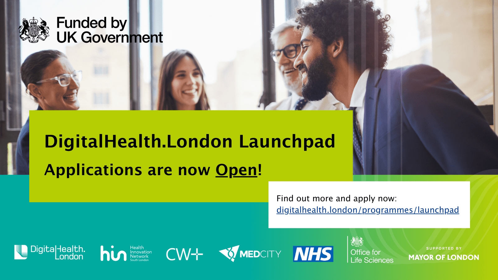 Applications open for Cohort Seven of the DigitalHealth.London Launchpad - DigitalHealth.London