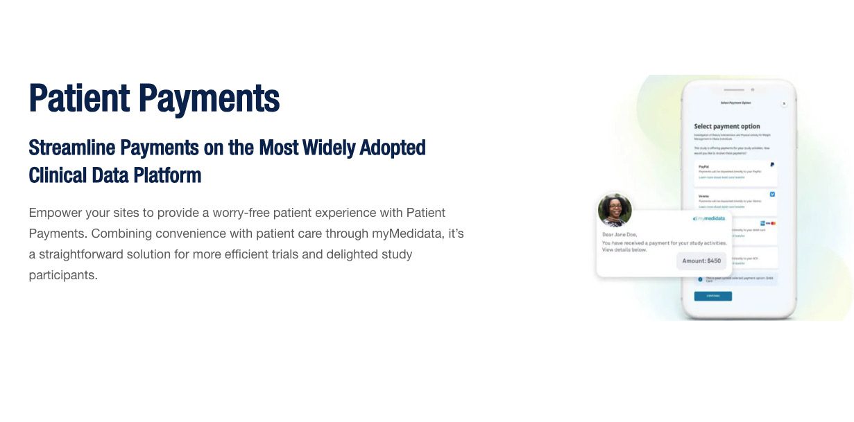 Medidata Launches Patient Payments: Streamlining Clinical Trial Reimbursements