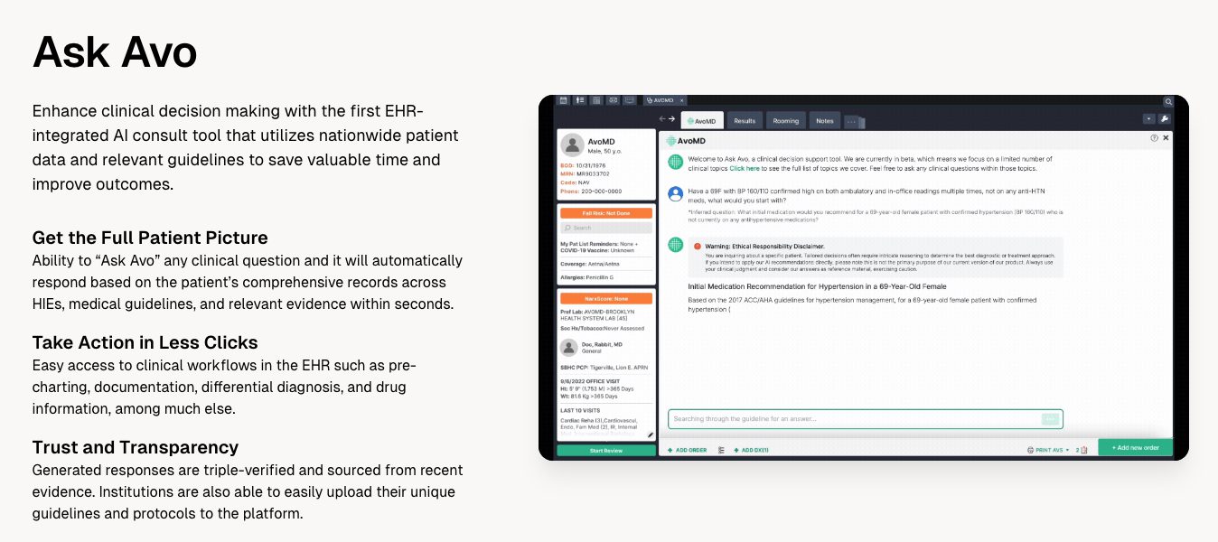 Avo Launches EHR-Integrated AI Consult Tool