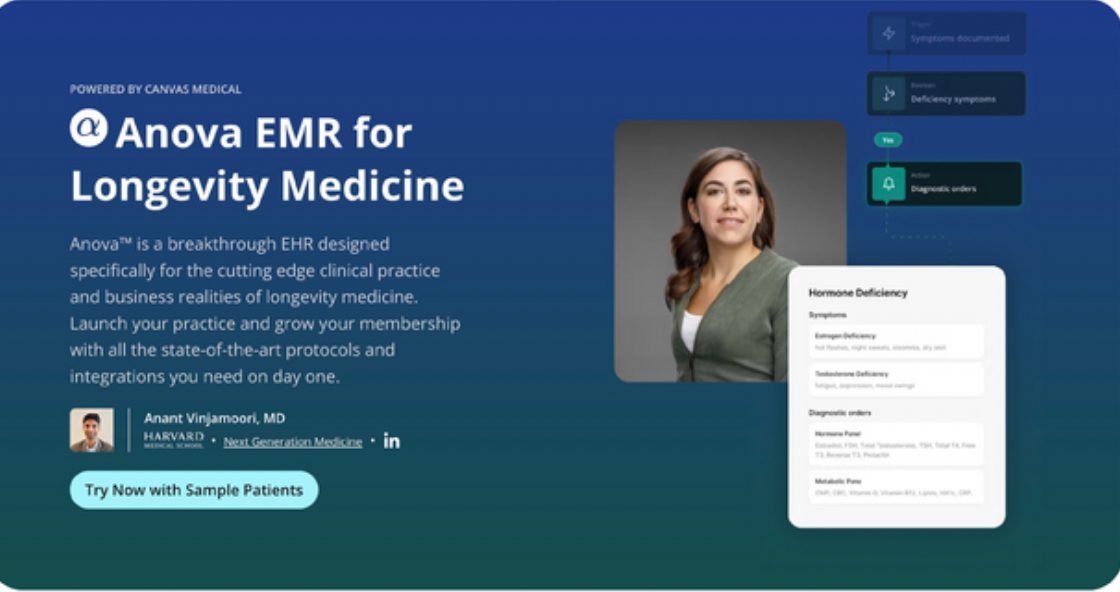 Canvas Medical Unveils First EMR for Longevity Medicine, Anova™