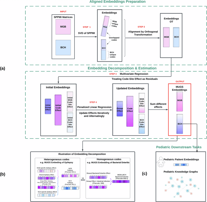 Multisource representation learning for pediatric knowledge extraction from electronic health records