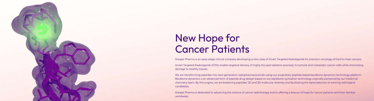 Starget Pharma Secures $5.1M for AI-Powered Targeted Radiotherapy for Cancer