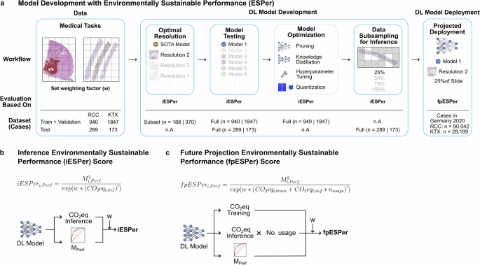 Ecologically sustainable benchmarking of AI models for histopathology