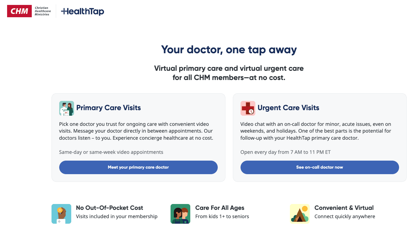 HealthTap to Power Virtual Care for Christian Healthcare Ministries