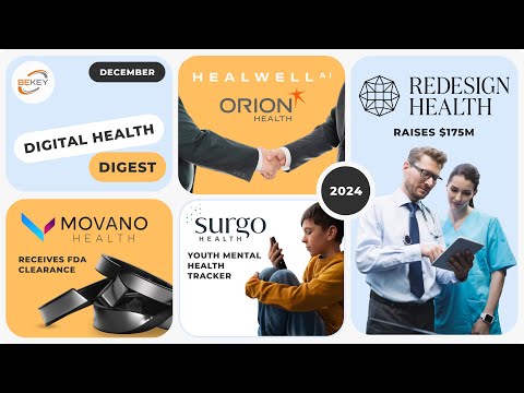 HEALWELL AI + Orion; Surgo Mental Health Tracker; Movano EvieMED Ring FDA; Redesign Health + $175m