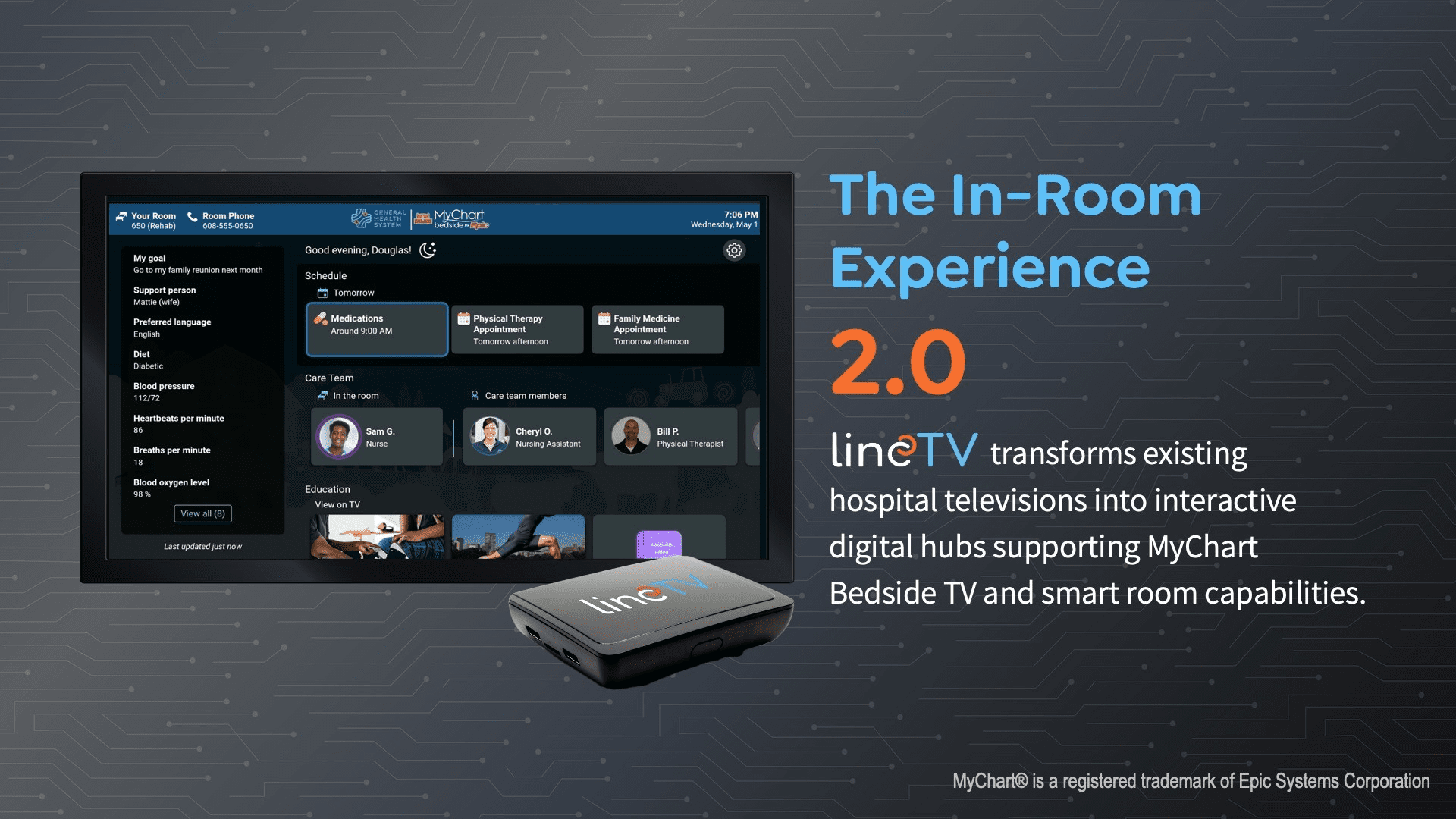 Lincata Integrates with Epic's MyChart Bedside in Epic Toolbox