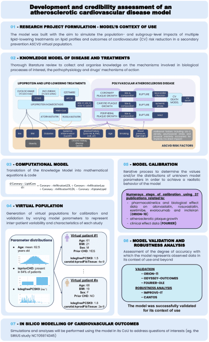 Credibility assessment of a mechanistic model of atherosclerosis to predict cardiovascular outcomes under lipid-lowering therapy