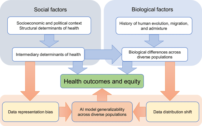 Digital pathways connecting social and biological factors to health outcomes and equity