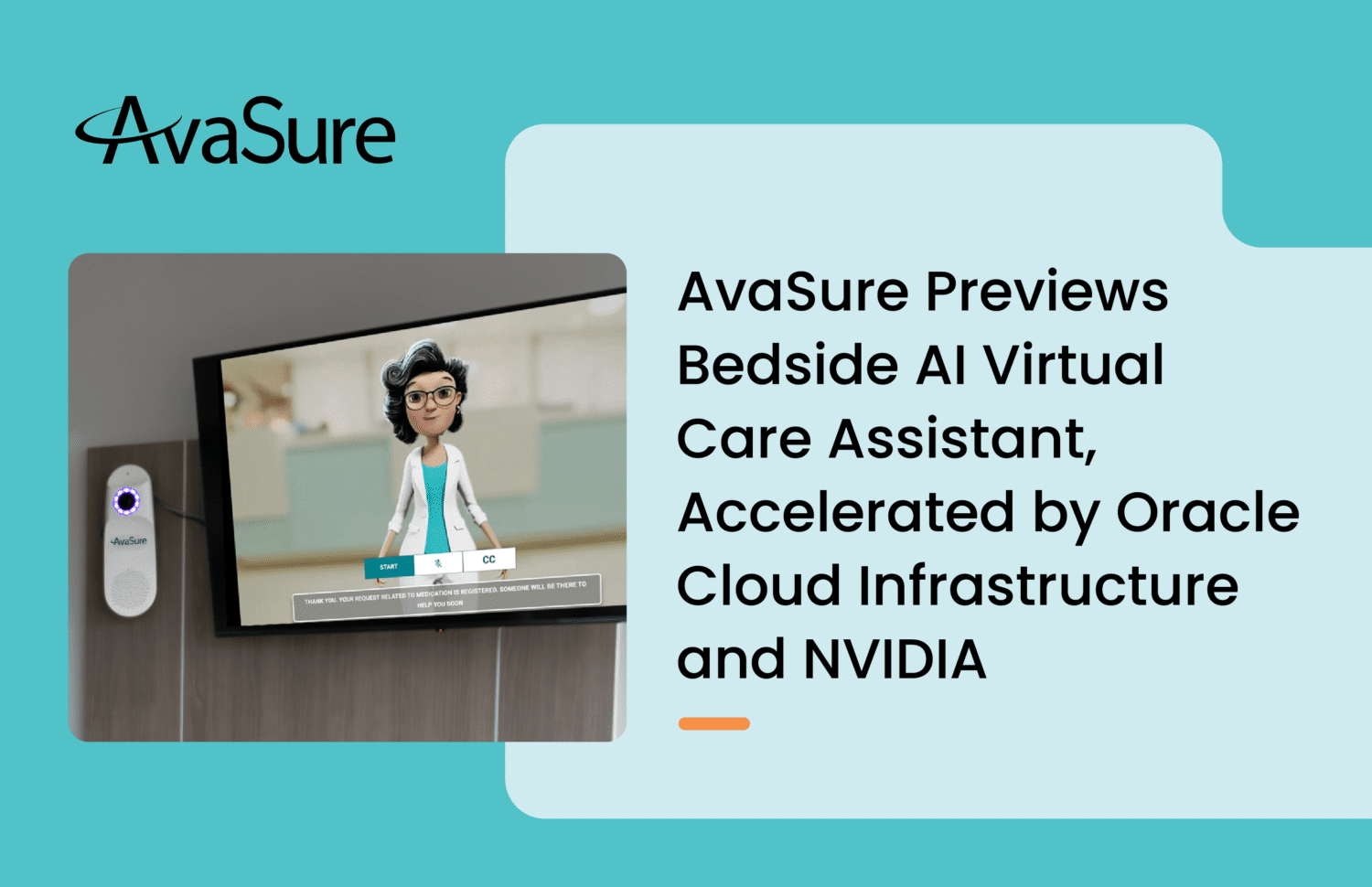 HIMSS25: AvaSure, Oracle and NVIDIA Launches AI Virtual Care Assistant to Transform Hospital Operations