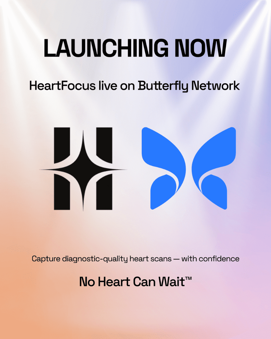 HeartFocus by DESKi Launches in U.S. on Butterfly Network Handheld Ultrasound