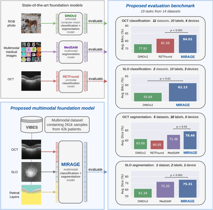 Multimodal foundation model and benchmark for comprehensive retinal OCT image analysis