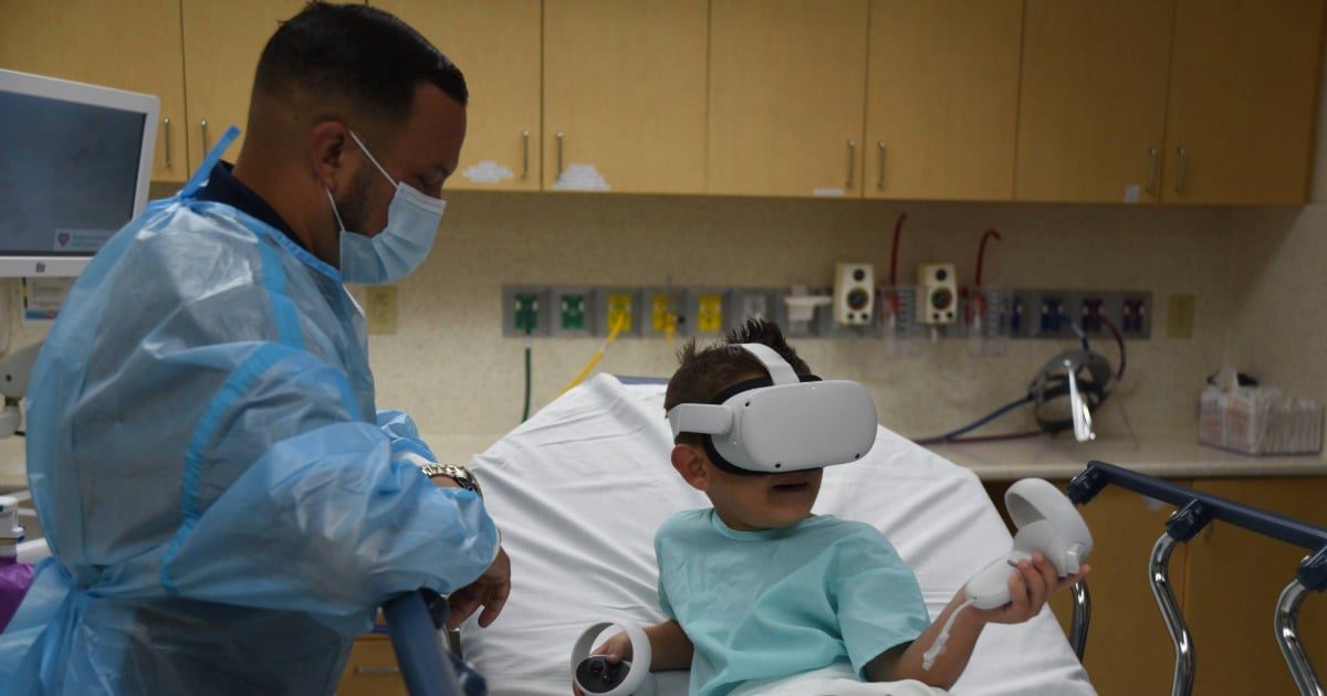 At Nicklaus Children's, VR helps reduce pain and anxiety