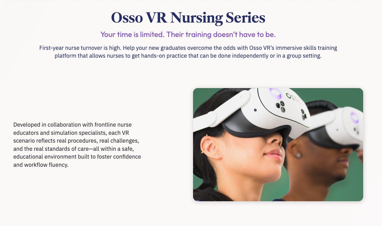 Osso VR Launches Osso Nurse Training Platform to Accelerate Nursing Onboarding with Virtual Reality