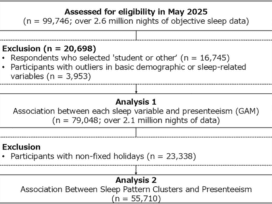 Association of sleep patterns assessed by a smartphone application with work productivity loss among Japanese employees
