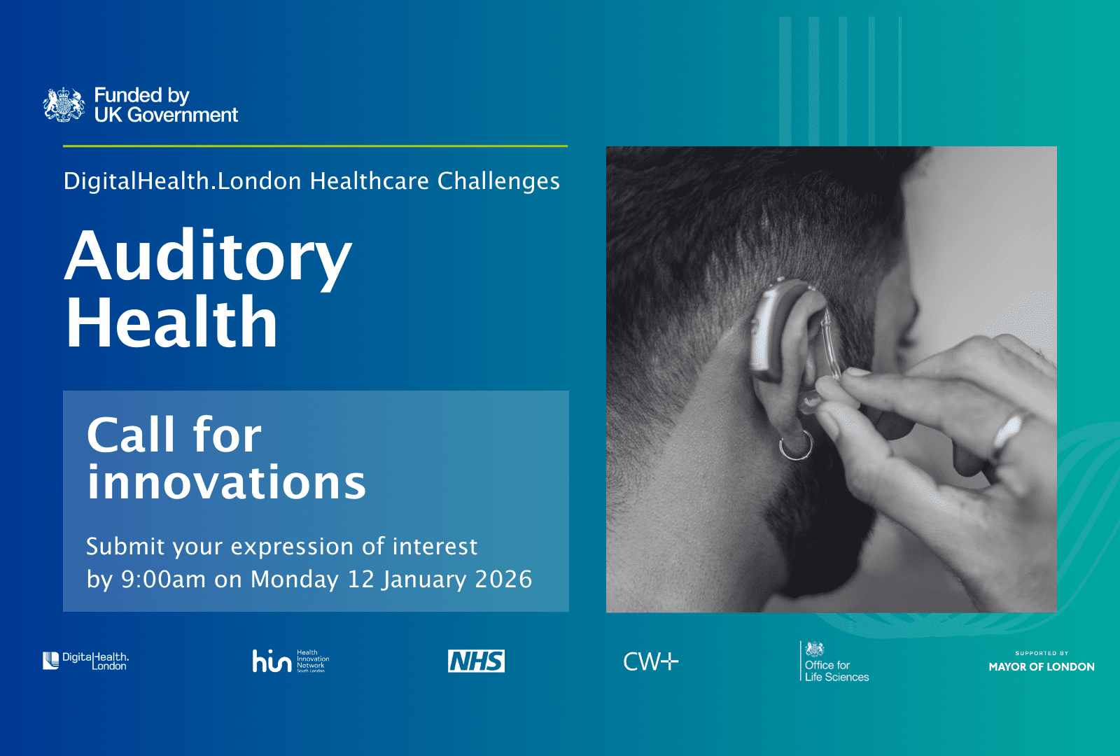 Auditory Healthcare Challenge opens call for innovations - DigitalHealth.London